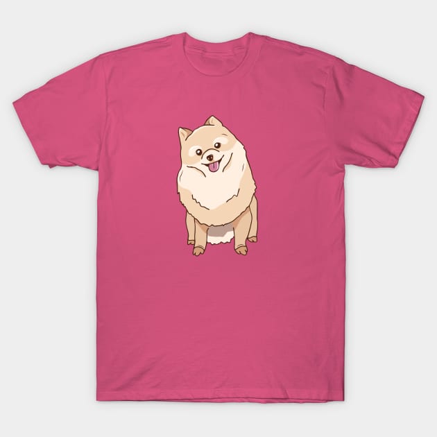 Cute Pomeranian Cartoon T-Shirt by SLAG_Creative